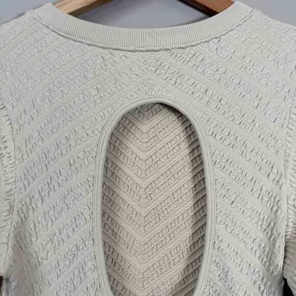 Free People Gabby Seamless Midi Dress Women's M/L Ivory Wet Plaster Textured NWT - Picture 12 of 16